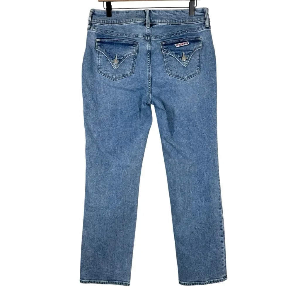 Hudson Light Wash Slim Straight Leg Jeans Stretch Denim Women’s Size 10